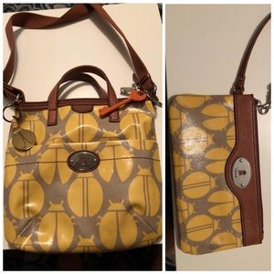 Fossil crossbody and wristlet